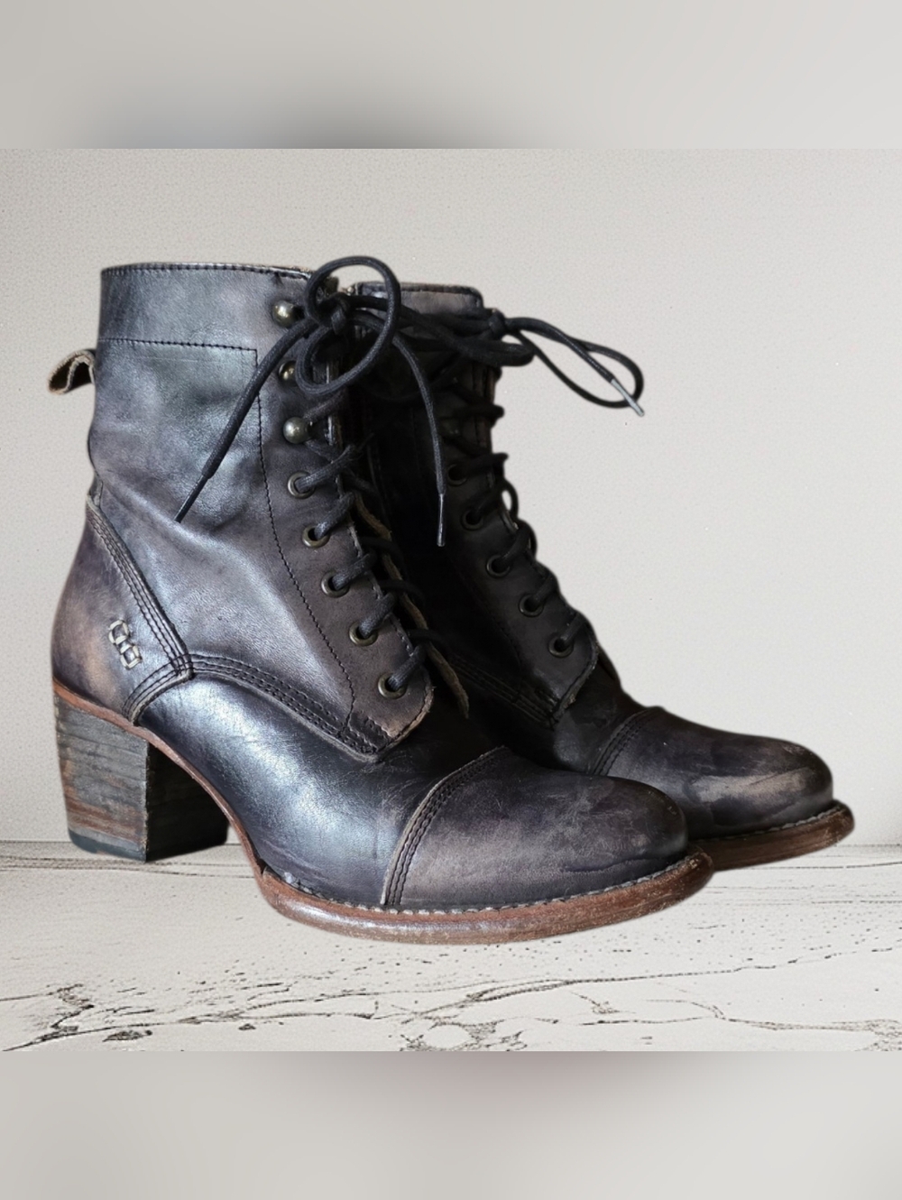 Rare- Bed Stu Black Driftwood Judgement Boots